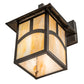 Meyda Lighting Seneca 9" Craftsman Brown Hill Top Wall Sconce With Beige Iridescent Shade Glass