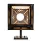 Meyda Lighting Seneca 9" Craftsman Brown Hill Top Wall Sconce With Beige Iridescent Shade Glass