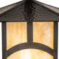 Meyda Lighting Seneca 9" Craftsman Brown Hill Top Wall Sconce With Beige Iridescent Shade Glass