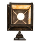 Meyda Lighting Seneca 9" Craftsman Brown Lighthouse Hanging Wall Sconce With Beige Art Shade Glass