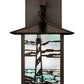 Meyda Lighting Seneca 9" Craftsman Brown Lighthouse Sailboat Wall Sconce With Sky Blue Shade Glass