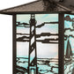 Meyda Lighting Seneca 9" Craftsman Brown Lighthouse Sailboat Wall Sconce With Sky Blue Shade Glass