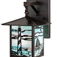 Meyda Lighting Seneca 9" Craftsman Brown Lighthouse Sailboat Wall Sconce With Sky Blue Shade Glass