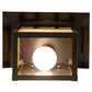 Meyda Lighting Seneca 9" Craftsman Brown On Brass Double Bar Mission Wall Sconce With Beige Shade Glass