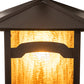 Meyda Lighting Seneca 9" Craftsman Brown On Brass Mountain View Wall Sconce With Honey Art Shade Glass