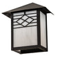 Meyda Lighting Seneca 9" Craftsman Brown Ponte Wall Sconce With White Art Shade Glass