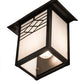 Meyda Lighting Seneca 9" Craftsman Brown Ponte Wall Sconce With White Art Shade Glass