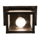 Meyda Lighting Seneca 9" Craftsman Brown Ponte Wall Sconce With White Art Shade Glass