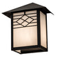 Meyda Lighting Seneca 9" Craftsman Brown Ponte Wall Sconce With White Art Shade Glass
