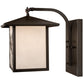 Meyda Lighting Seneca 9" Craftsman Brown Song Bird Curved Arm Wall Sconce With Clear Seeded Shade Glass