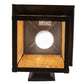 Meyda Lighting Seneca 9" Craftsman Brown Winter Pine Hanging Wall Sconce With Beige Shade Glass