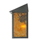 Meyda Lighting Seneca 9" Craftsman Brown Winter Pine Wall Sconce With Amber Mica Shade Glass