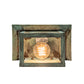 Meyda Lighting Seneca 9" Craftsman Verdigris Song Bird Wall Sconce With Clear Seeded Shade Glass