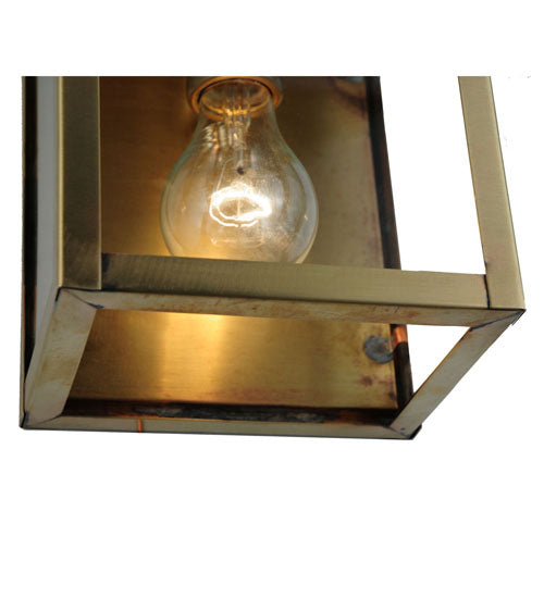 Meyda Lighting Seneca 9" Natural Brass Wall Sconce With Clear Shade Glass