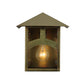 Meyda Lighting Seneca 9" Natural Brass Wall Sconce With Clear Shade Glass