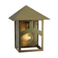 Meyda Lighting Seneca 9" Natural Brass Wall Sconce With Clear Shade Glass