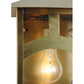 Meyda Lighting Seneca 9" Natural Brass Wall Sconce With Clear Shade Glass