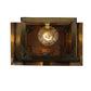 Meyda Lighting Seneca 9" Natural Brass Wall Sconce With Clear Shade Glass