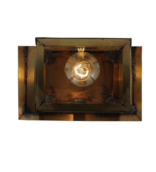 Meyda Lighting Seneca 9" Natural Brass Wall Sconce With Clear Shade Glass