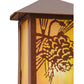Meyda Lighting Seneca 9" Rust Powder Coat Winter Pine Wall Sconce With Beige Iridescent Art Shade Glass