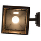 Meyda Lighting Seneca 9" Textured Black Deer Creek Hanging Wall Sconce With Amber Mica Shade Glass