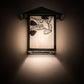 Meyda Lighting Seneca 9" Verdigris Hummingbird Wall Sconce With White Art Shade Glass