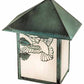 Meyda Lighting Seneca 9" Verdigris Hummingbird Wall Sconce With White Art Shade Glass