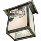 Meyda Lighting Seneca 9" Verdigris Hummingbird Wall Sconce With White Art Shade Glass