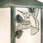 Meyda Lighting Seneca 9" Verdigris Hummingbird Wall Sconce With White Art Shade Glass