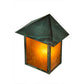 Meyda Lighting Seneca 9" Verdigris Wall Sconce With Amber Mica Shade Glass