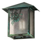 Meyda Lighting Seneca 9" Verdigris Winter Pine Wall Sconce With Clear Seeded Shade Glass