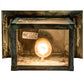 Meyda Lighting Seneca 9" Verdigris Winter Pine Wall Sconce With Clear Seeded Shade Glass