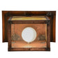 Meyda Lighting Seneca 9" Vintage Copper Hill Top Wall Sconce With Beige Art Shade Glass