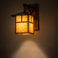 Meyda Lighting Seneca 9" Vintage Copper "T" Mission Hanging Wall Sconce With Beige Art Shade Glass