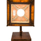 Meyda Lighting Seneca 9" Vintage Copper "T" Mission Hanging Wall Sconce With Beige Art Shade Glass