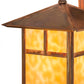 Meyda Lighting Seneca 9" Vintage Copper "T" Mission Hanging Wall Sconce With Beige Art Shade Glass