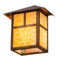Meyda Lighting Seneca 9" Vintage Copper "T" Mission Pendant Light With Beige Art Shade Glass