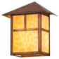 Meyda Lighting Seneca 9" Vintage Copper "T" Mission Pendant Light With Beige Art Shade Glass