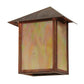 Meyda Lighting Seneca 9" Vintage Copper Wall Sconce With Beige Iridescent Shade Glass