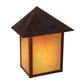 Meyda Lighting Seneca 9" Vintage Copper Wall Sconce With Beige Iridescent Shade Glass