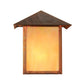 Meyda Lighting Seneca 9" Vintage Copper Wall Sconce With Beige Iridescent Shade Glass