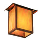 Meyda Lighting Seneca 9" Vintage Copper Wall Sconce With Beige Iridescent Shade Glass