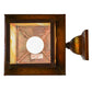 Meyda Lighting Seneca 9" Vintage Copper Winter Pine Solid Mount Wall Sconce With Beige Iridescent Shade Glass