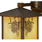 Meyda Lighting Seneca 9" Vintage Copper Winter Pine Solid Mount Wall Sconce With Beige Iridescent Shade Glass