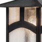 Meyda Lighting Seneca 9"Sq Craftsman Brown Hill Top Pendant Light With Clear Seeded Shade Glass