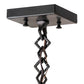 Meyda Lighting Seneca 9"Sq Craftsman Brown Hill Top Pendant Light With Clear Seeded Shade Glass
