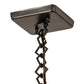 Meyda Lighting Seneca 9"Sq Craftsman Brown Song Bird Pendant Light With Frosted Rainyvue Shade Glass