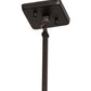 Meyda Lighting Seneca 9"Sq Craftsman Brown Winter Pine Pendant Light With Beige Shade Glass