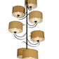 Meyda Lighting Sequoia 60" 14-Light 14-Arm Antique Copper Chandelier With Beige Textrene Shade