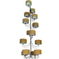Meyda Lighting Sequoia 60" 14-Light 14-Arm Antique Copper Chandelier With Beige Textrene Shade